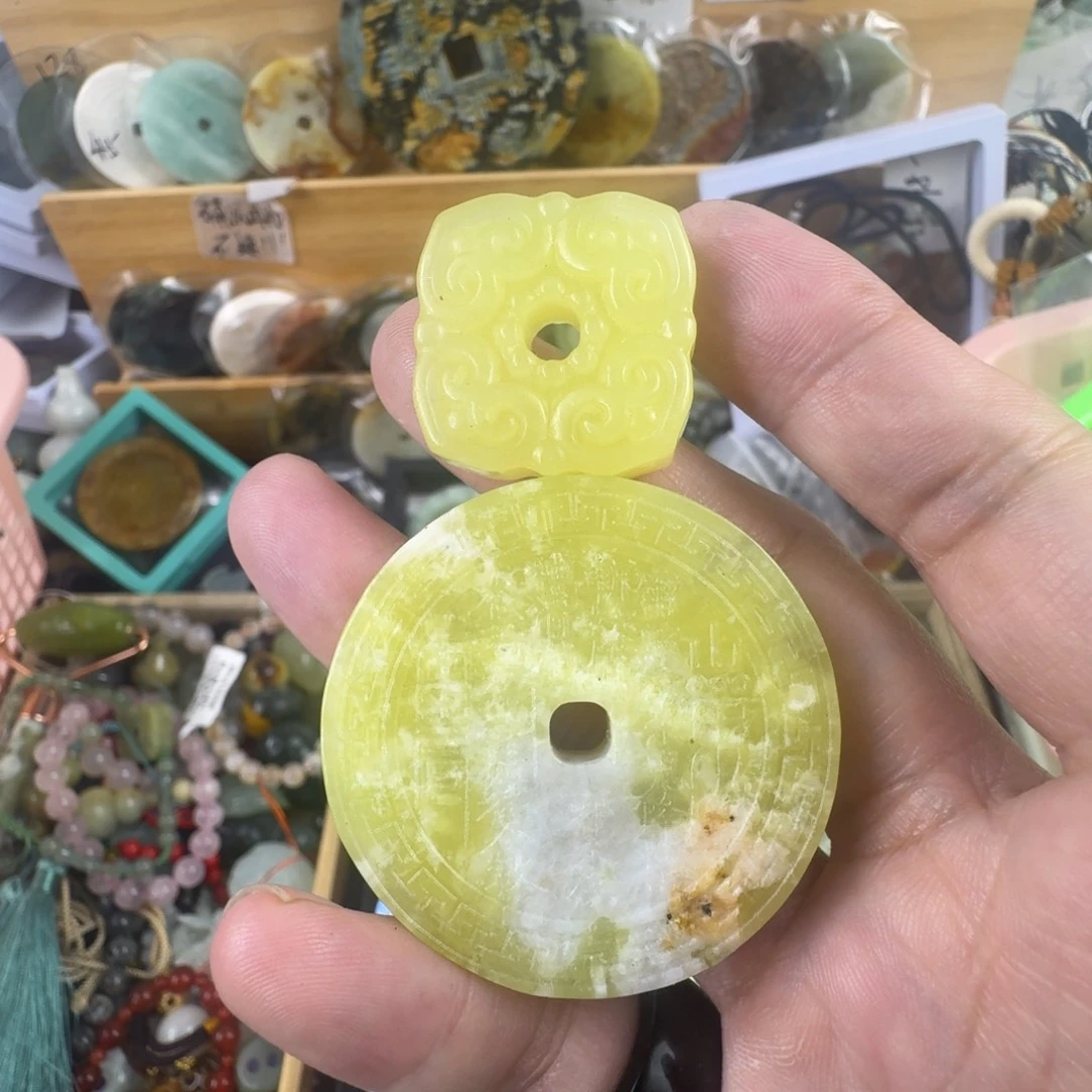 蛇纹石玉合金配件/项链/挂件19