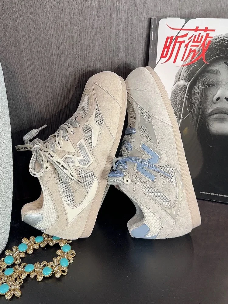 ZZGS·【网面透气休闲鞋2025夏季显脚小防滑内增高德训鞋旅游】·9886