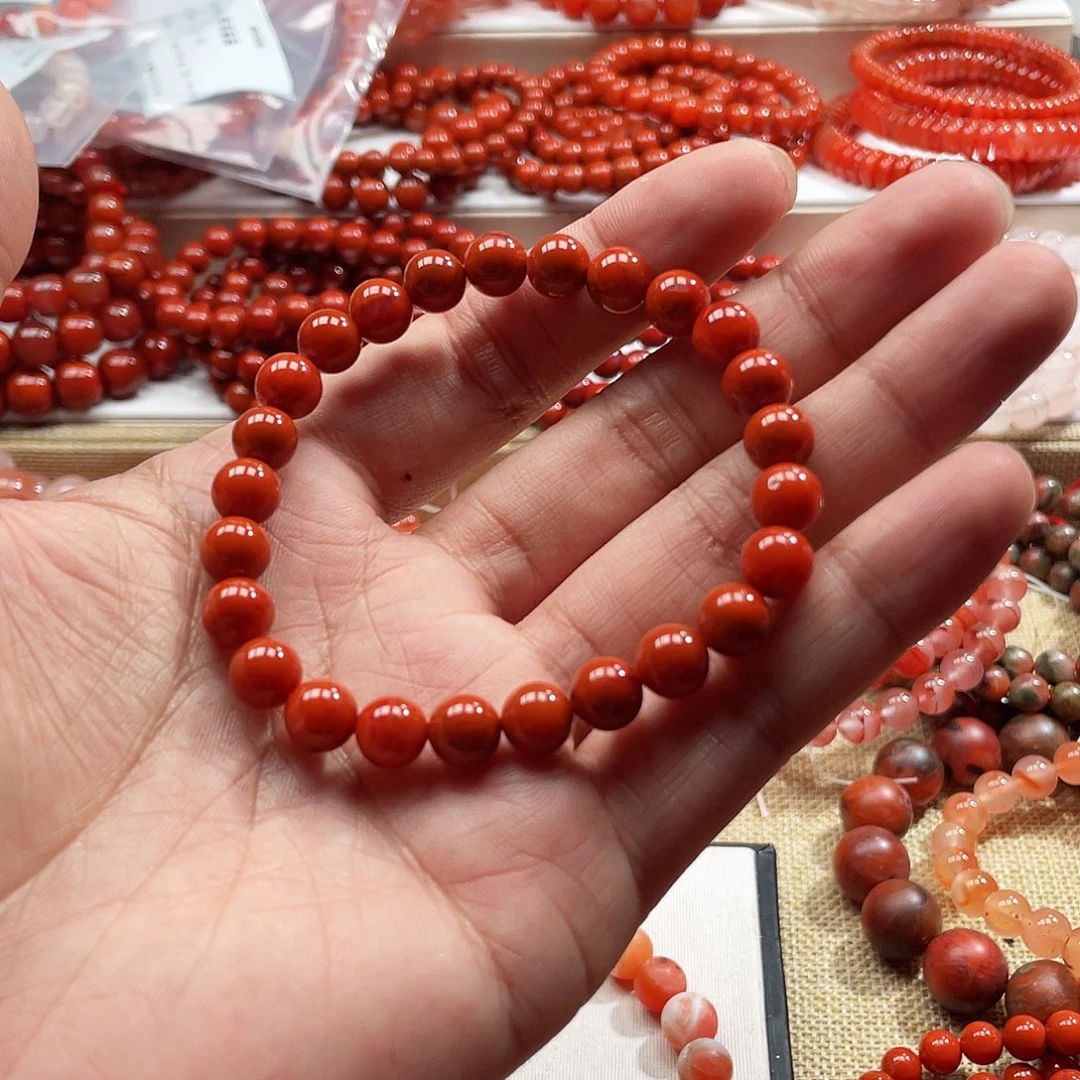 南红玛瑙未镶嵌手链