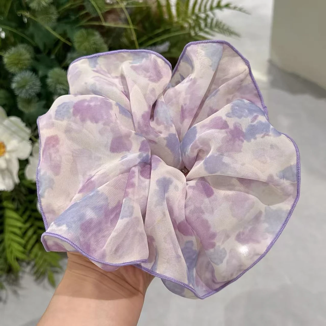 FUXI/福熙【朝花夕拾】系列轻奢时尚紫色晕染发圈2772