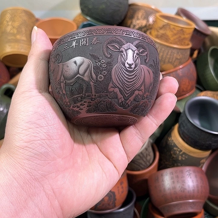 茶杯紫砂全手工紫砂主任杯