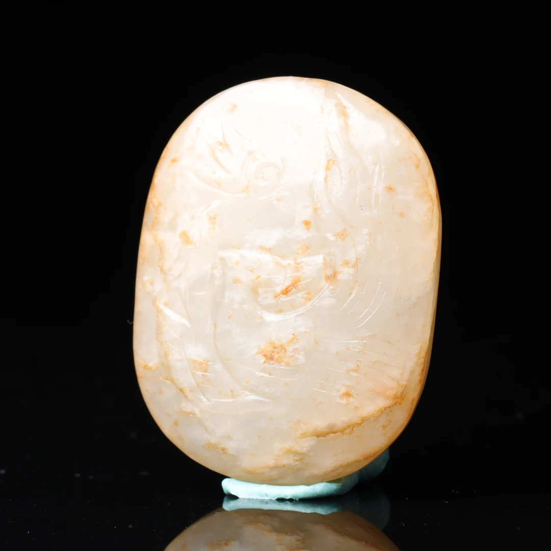 明代和田玉凤鸟佩