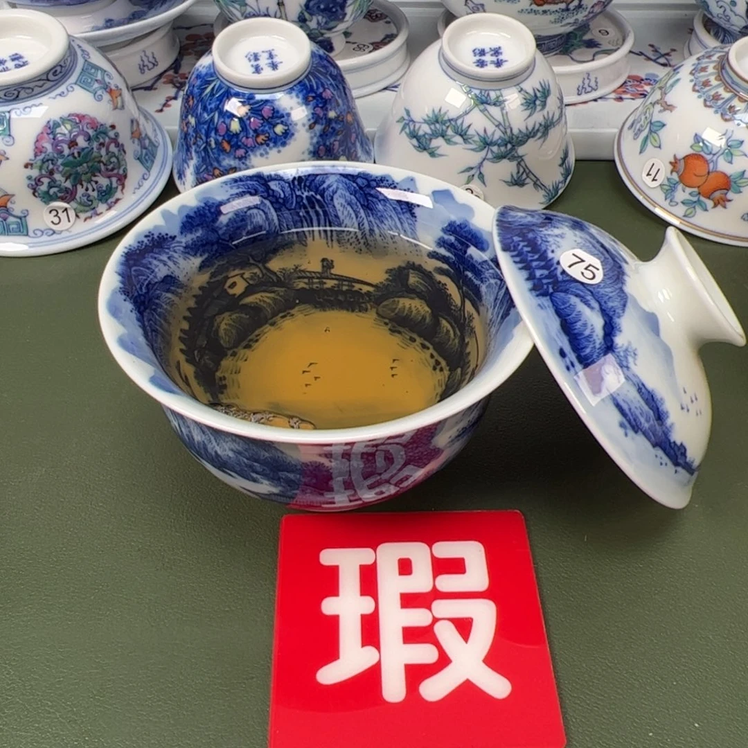 陶瓷景德镇纯手工纯手绘茶具木木75