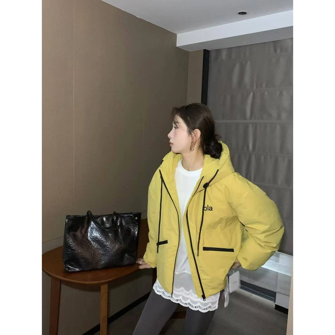 ola刺绣风衣连帽羽绒服ZBW32516