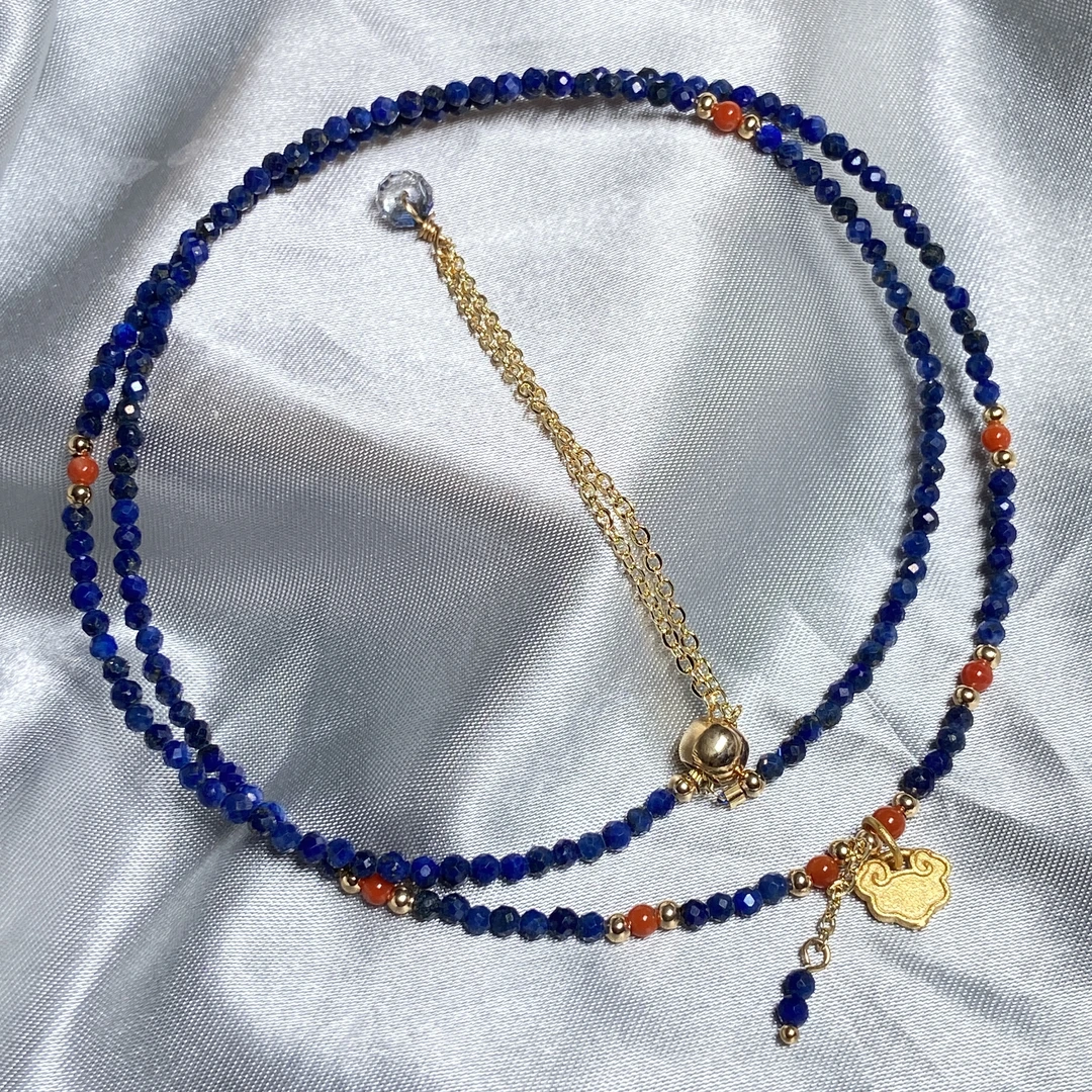 【小北好物】青金石DIY项链 QK62X39【多样性发一件】约2mm