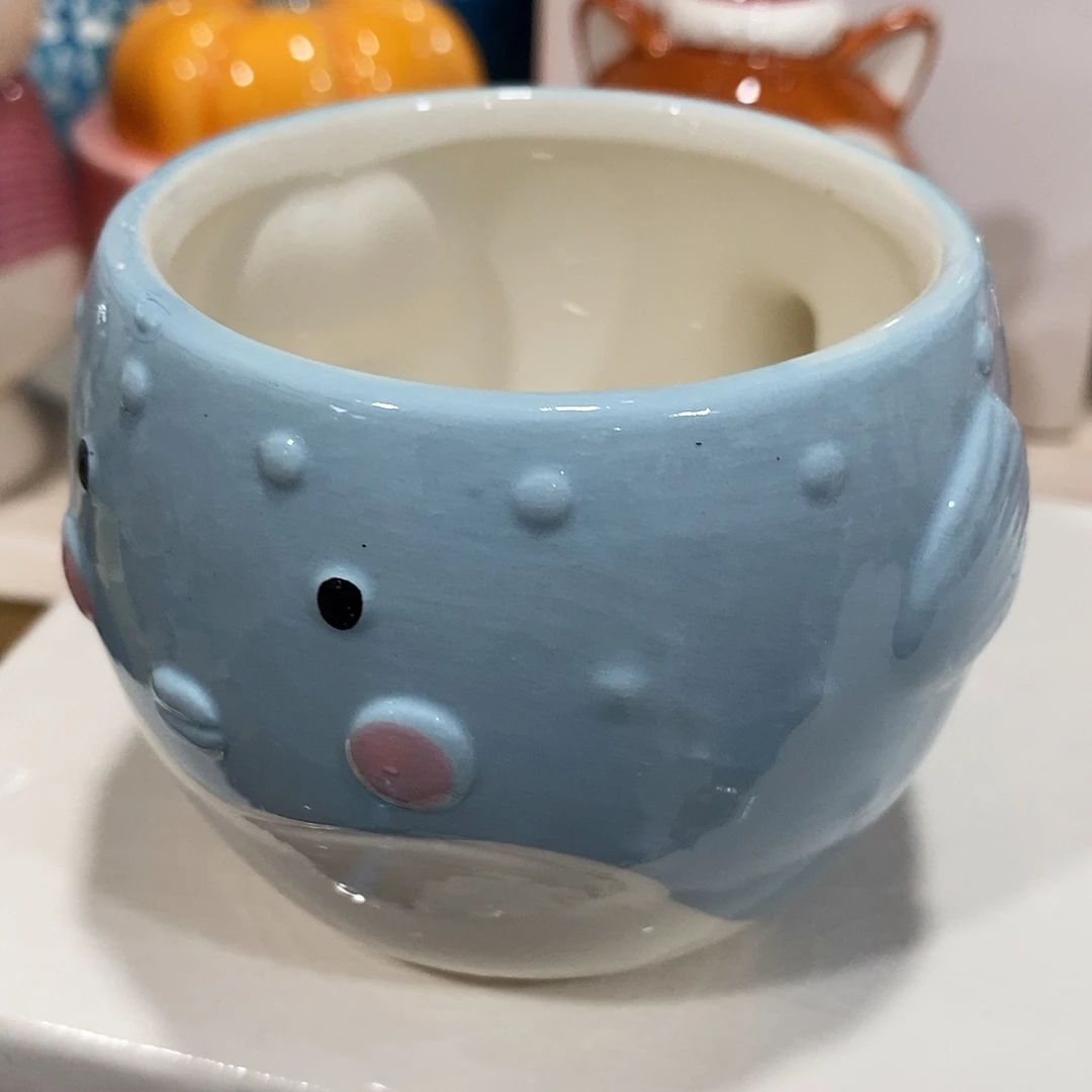 摆件陶陶盆有孔 瑕疵介意勿拍