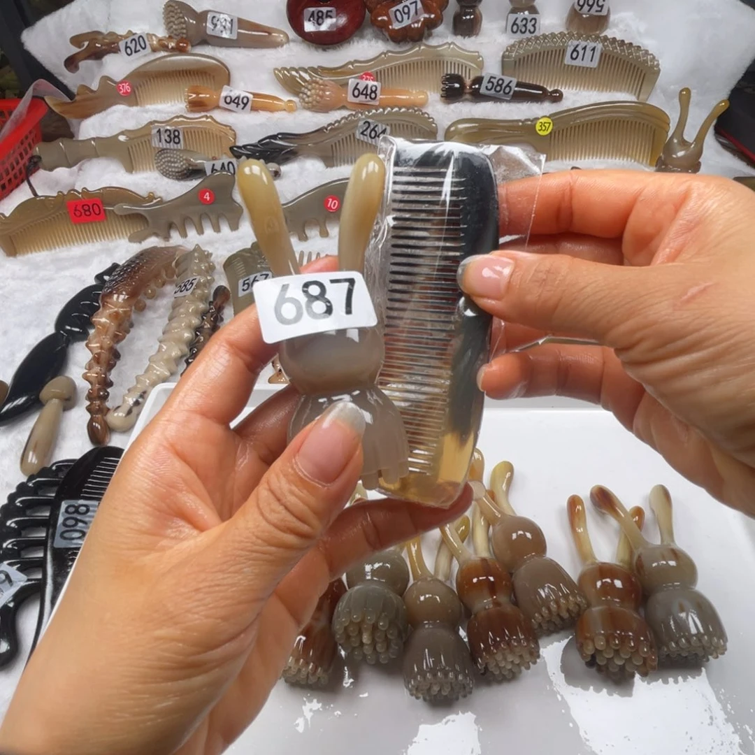 橙***号牛角梳牛角福利款