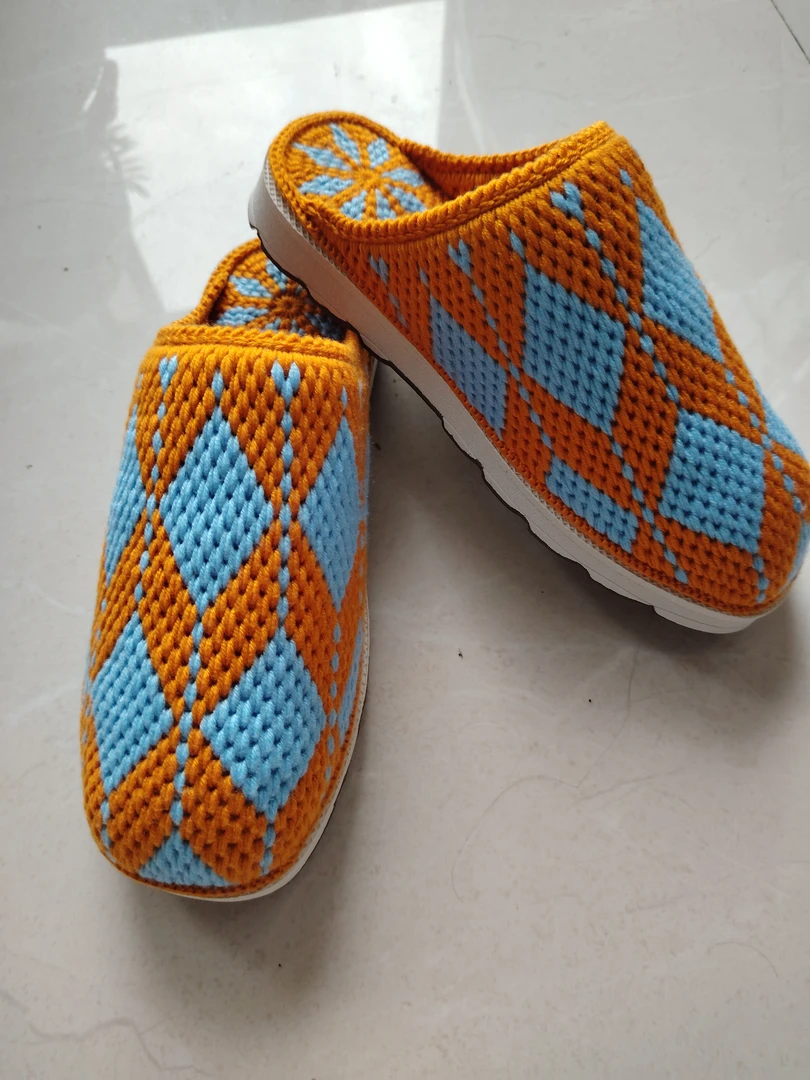 纯手工针织百年好合婚嫁家居防滑成品拖鞋