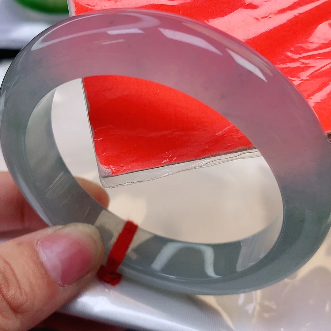 未镶嵌手镯翡翠纯天然翡翠炸光起胶光毕业镯