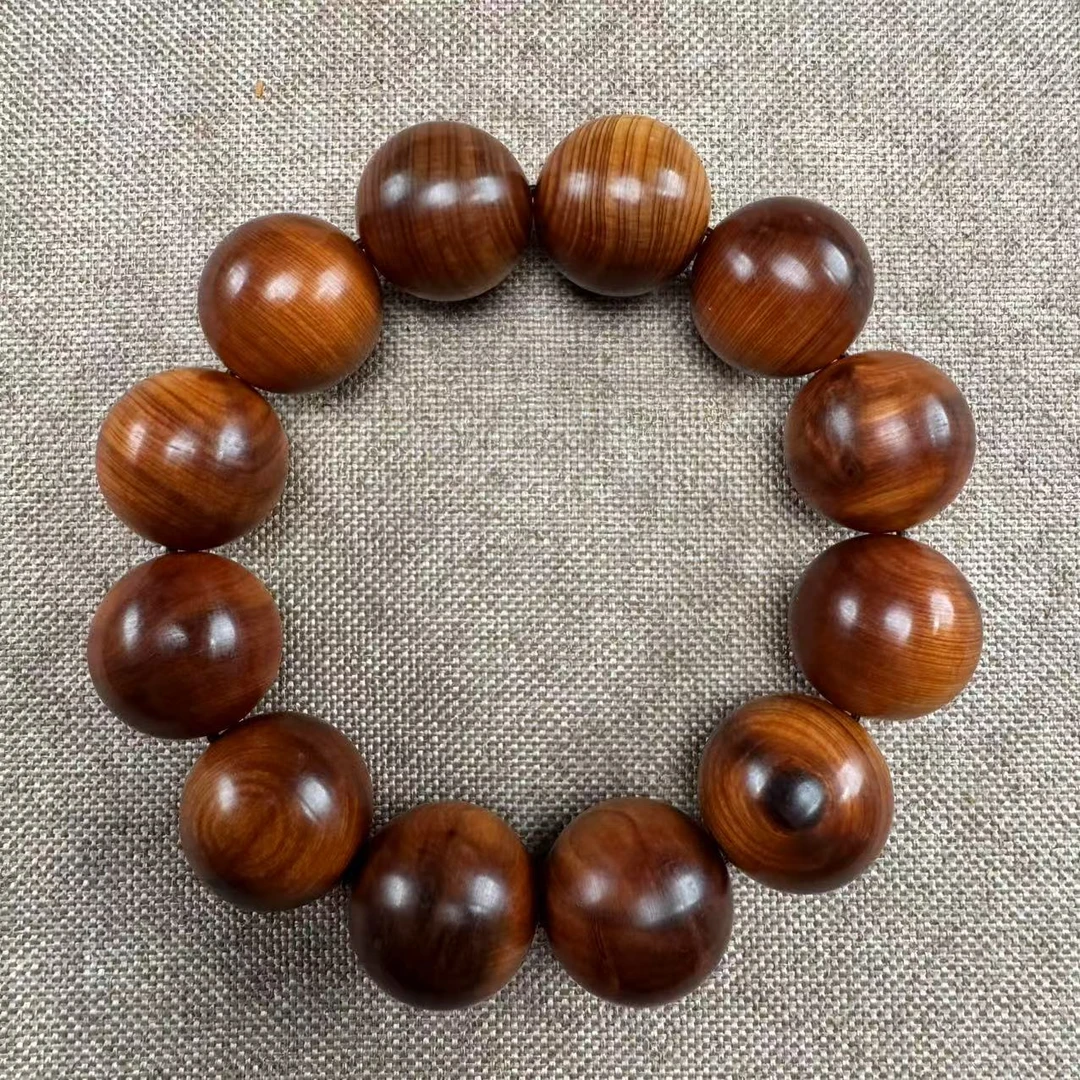 【芸奇】太行料玉化留疤崖柏2.0单圈文玩手串