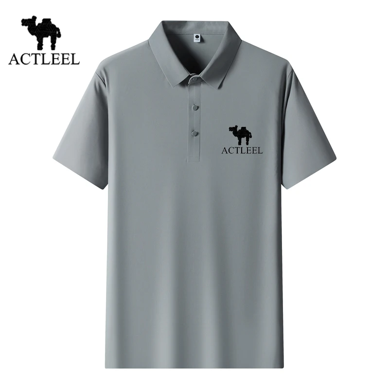 夏季休闲男士短袖T恤爸爸装高档薄款POLO衫透气冰丝上衣