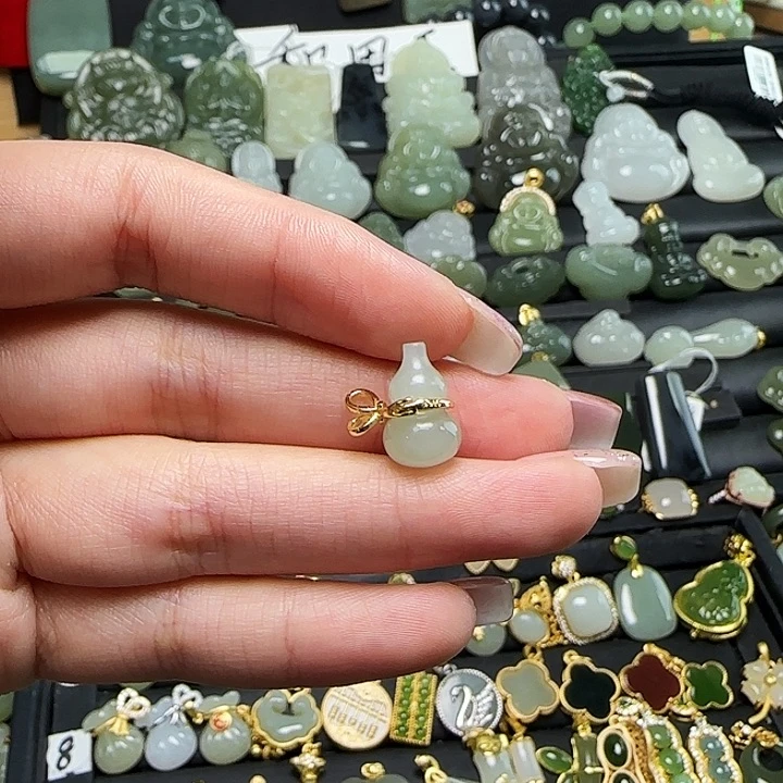 颈饰银S925镶嵌和田玉