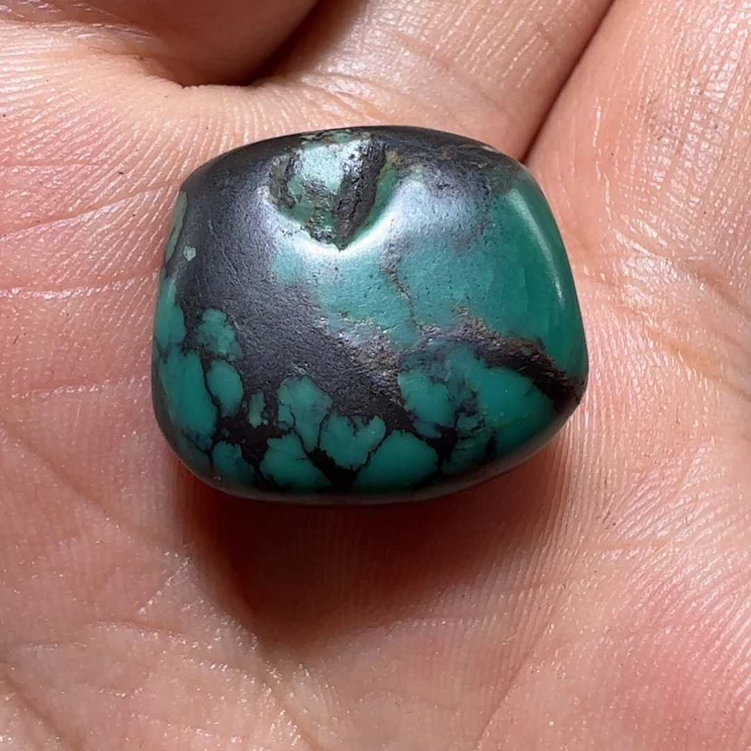 玻璃颈饰墨白藏传出品17