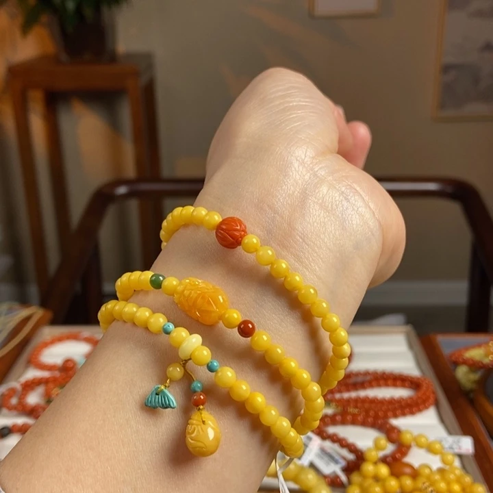 琥珀手链未镶嵌蜜蜡手串5