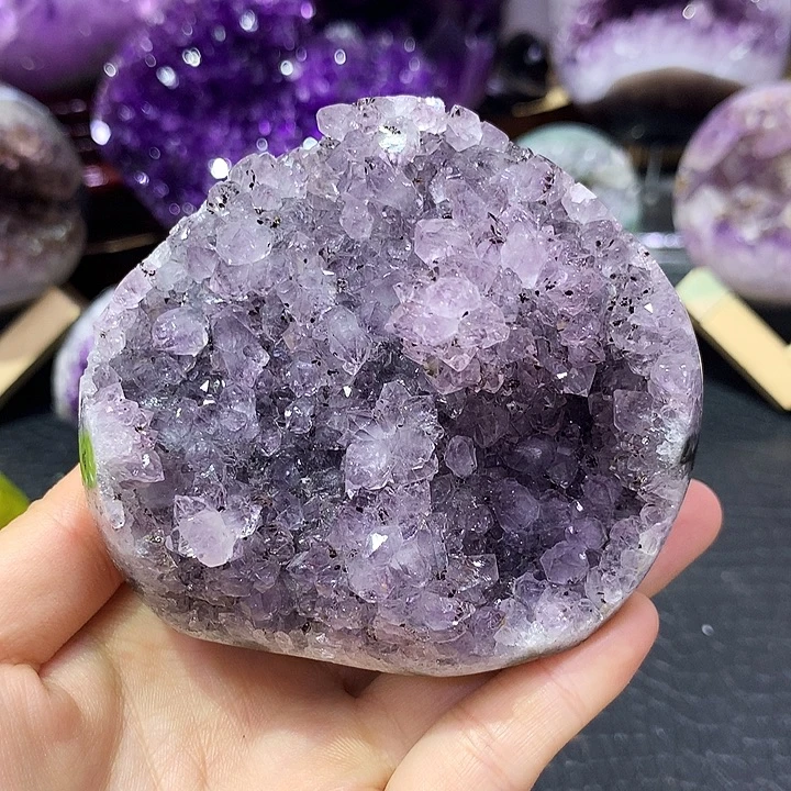 珠宝半成品紫晶未镶嵌