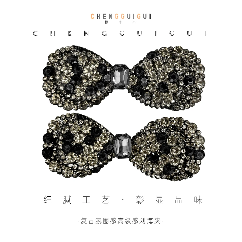 重工时尚侧边刘海夹子复古氛围感高级感顶夹碎发夹发饰女