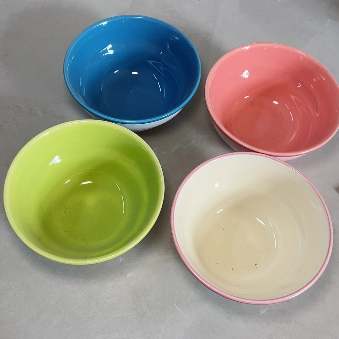 瓷片微瑕陶瓷餐具家用 四个