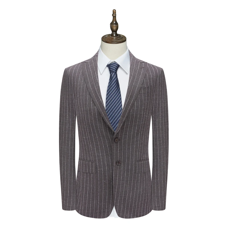 B1574鸟男式春秋西服 两粒双排扣后中开衩商务西装 211284