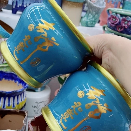 多肉绿植陶瓷花盆9.9包邮