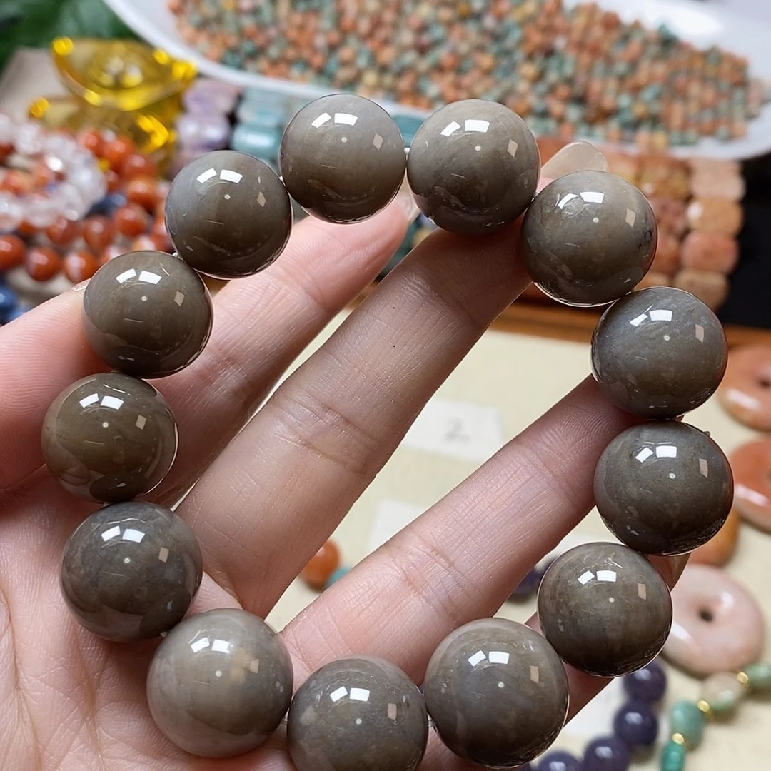 石英石非金属黑冰手串