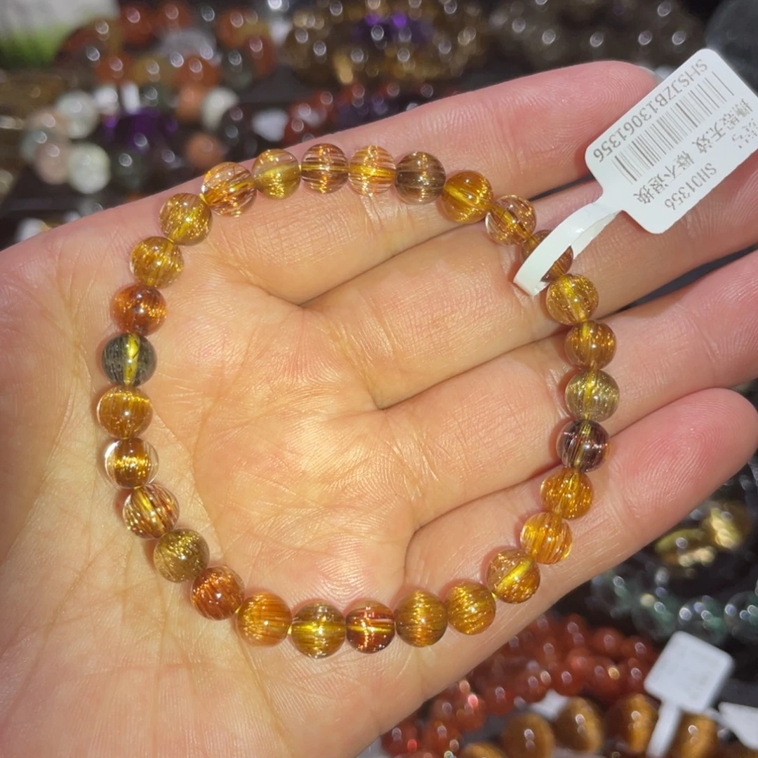 未镶嵌水晶手链彩顺发6.5mm左右