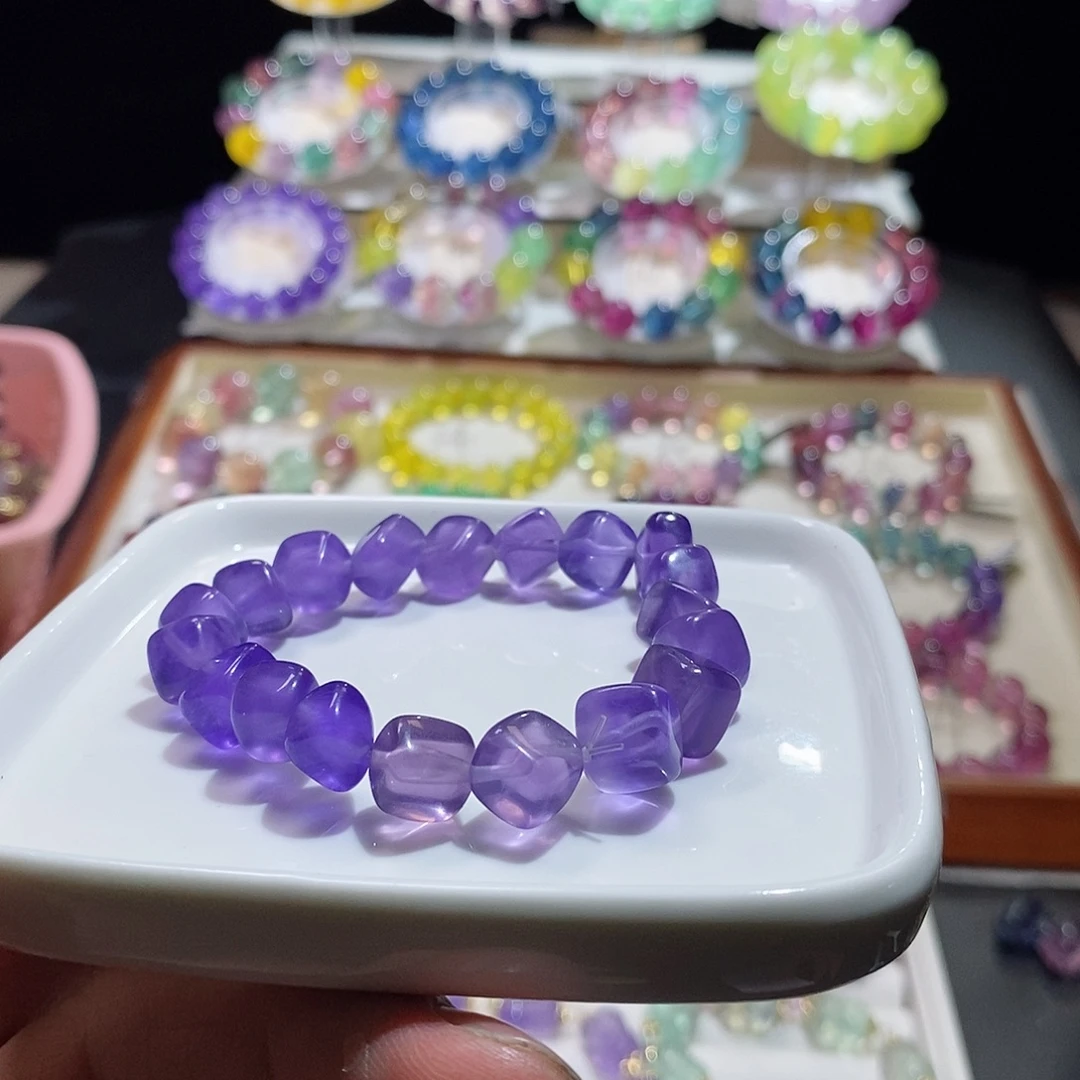 未镶嵌手链水晶紫罗兰冰块8加