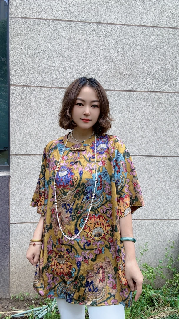 【3816金榜题名水滴领套装】新中式国风时尚气质复古盘扣百搭夏季