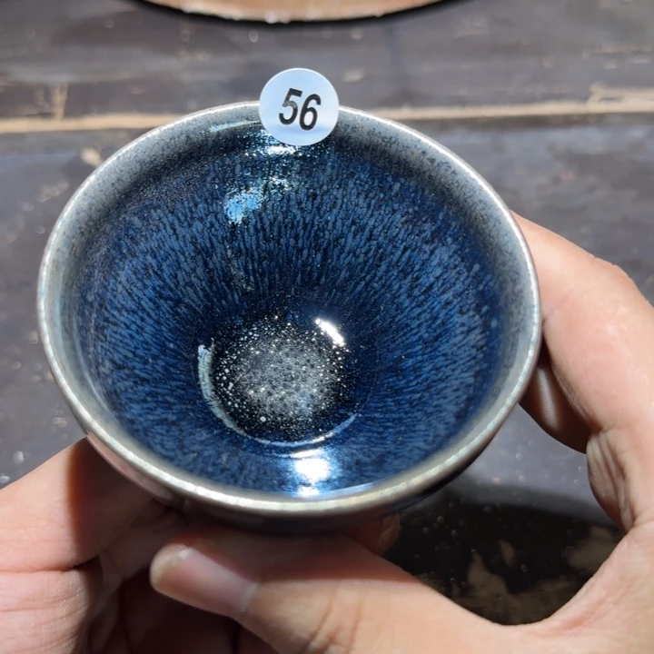 工***烛茶盏三目通天窑柴烧