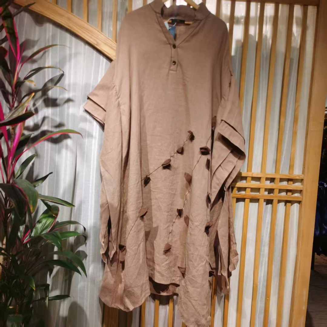 凤徕兮私人定制卡其色短袖长裙（春夏27）孤