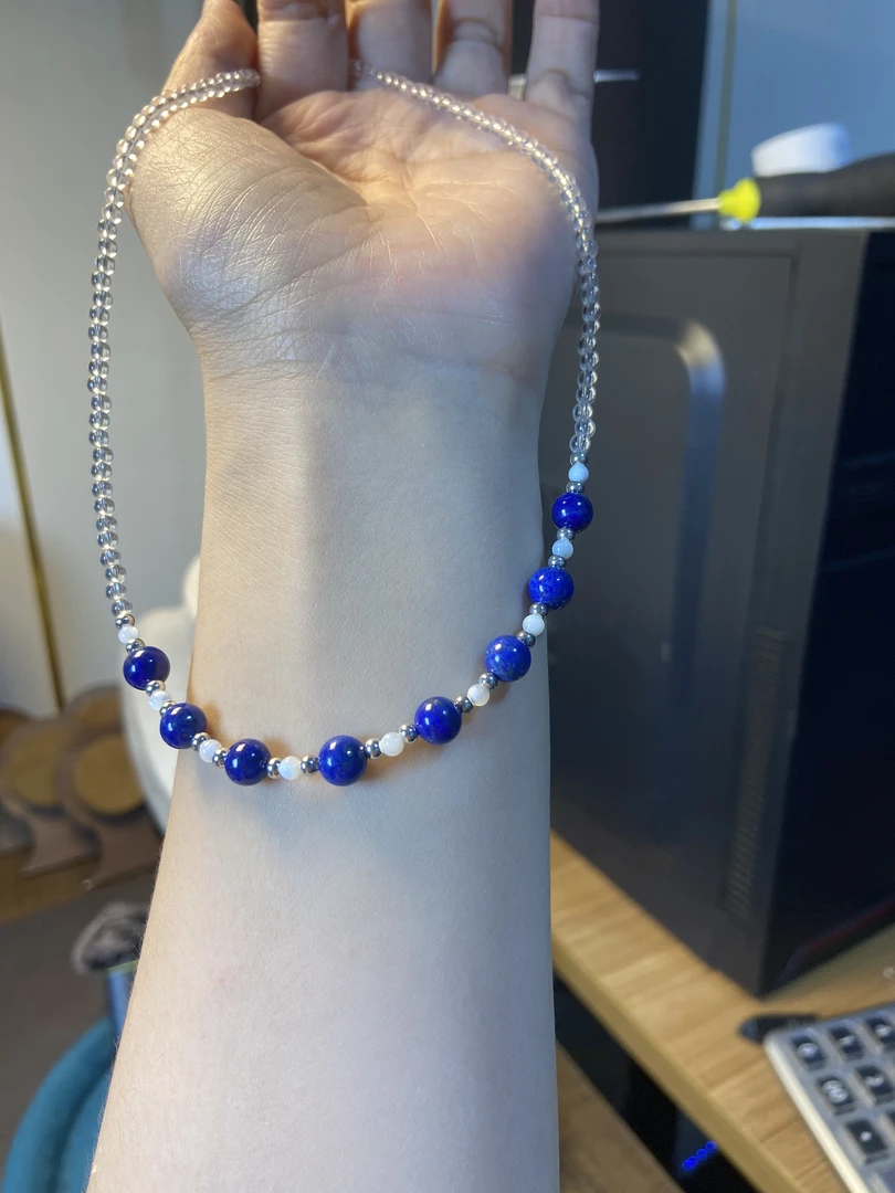 高品质天然青金石项链PL356