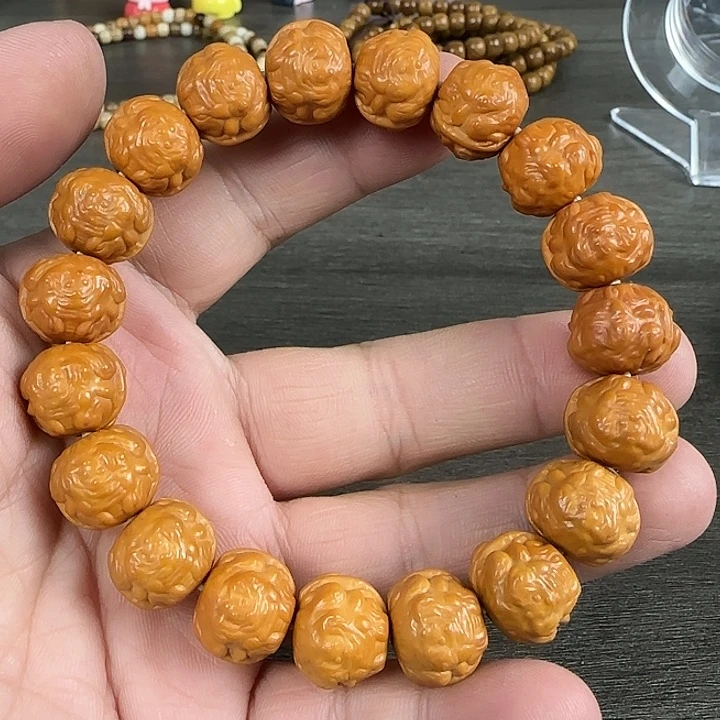 手串星月菩提卷王文玩闪拍--16