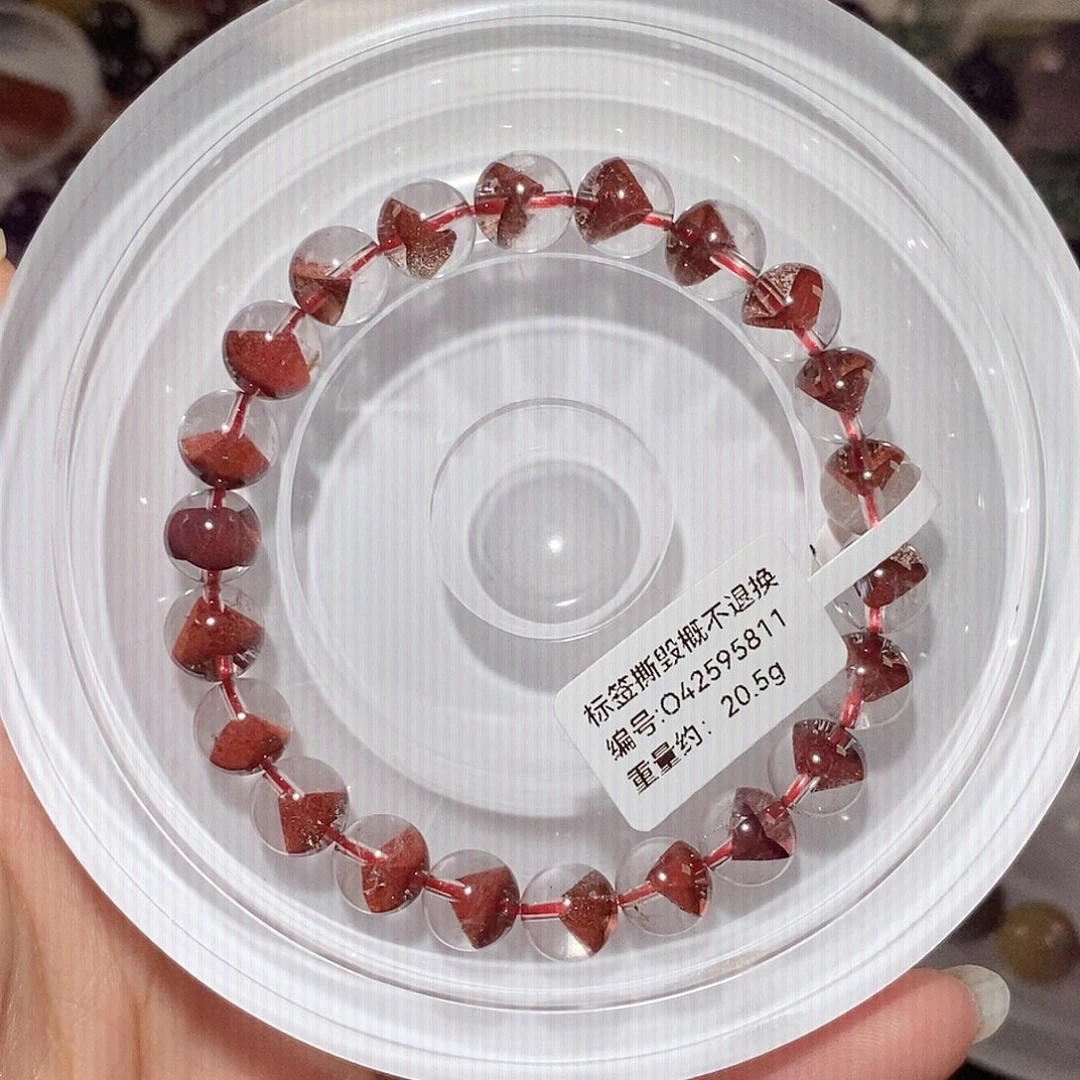 水晶手链未镶嵌红幽灵金字塔手链8.8