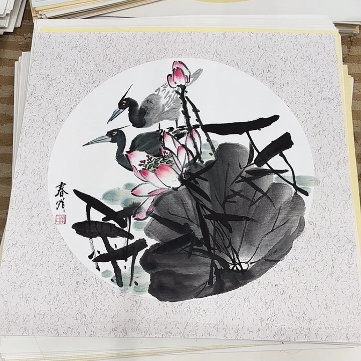 国画花鸟等多种鸟类和鸟类的栖息地