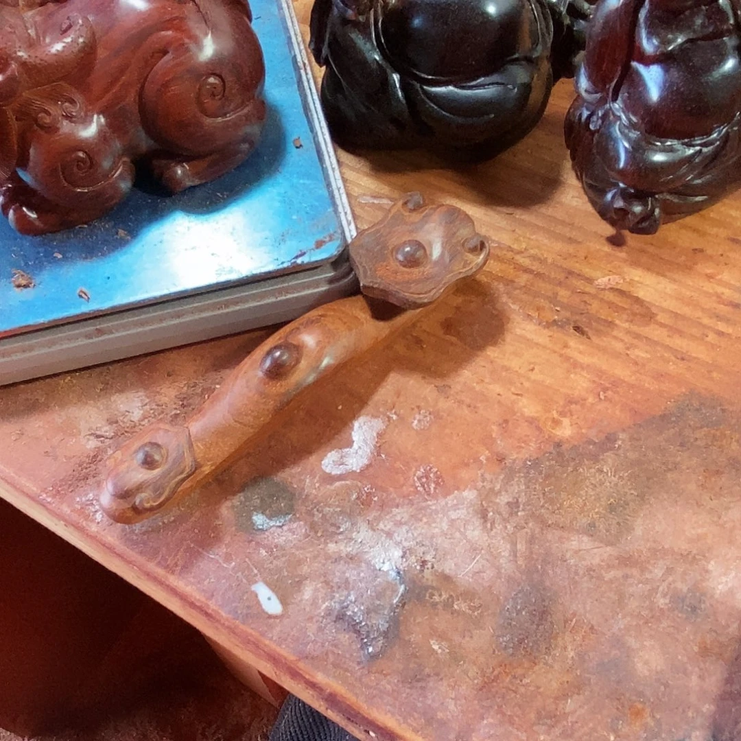 星***蝣檀香紫檀（小叶紫檀）印度小叶紫檀皮休笑佛如意