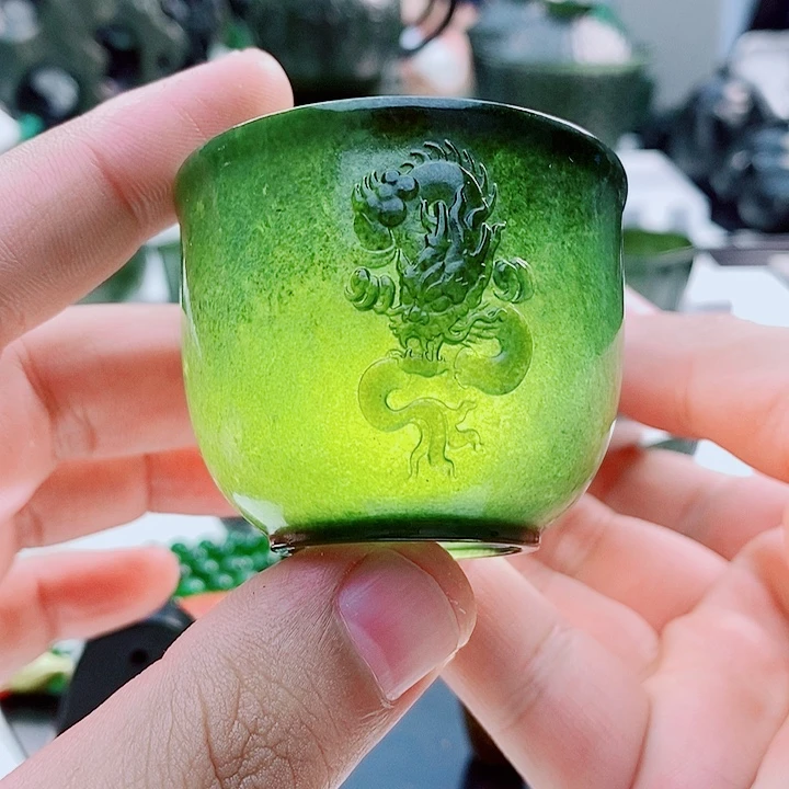 和田玉（青玉）未镶嵌把件微瑕