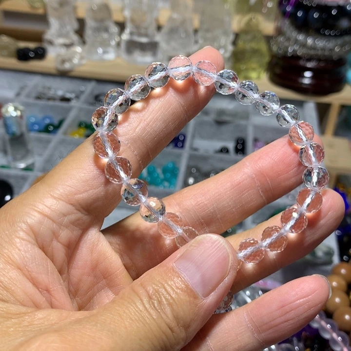 水晶手链未镶嵌6mm刻面手串