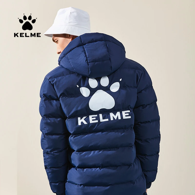 【大logo棉服】KELME卡尔美精选秋冬运动棉服冬季保暖连帽加厚棉衣