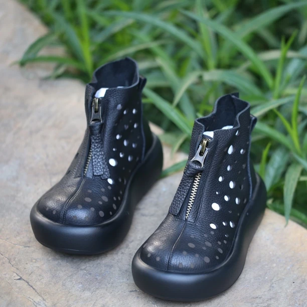 广州原创头层牛皮手工鞋999-16