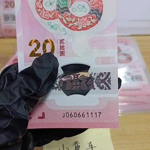 塑料蛇钞号码如图所示060661117