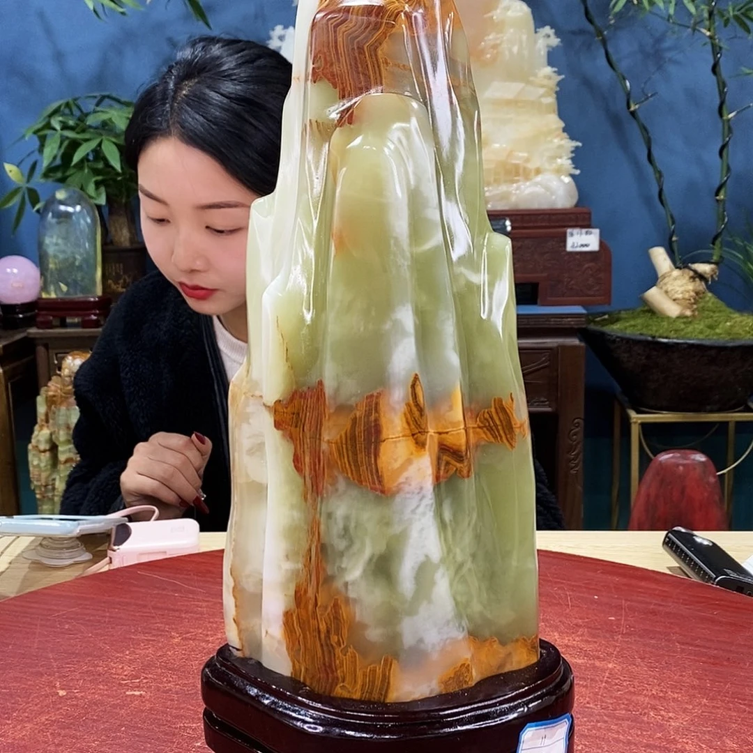 玉天然玉石摆件制作