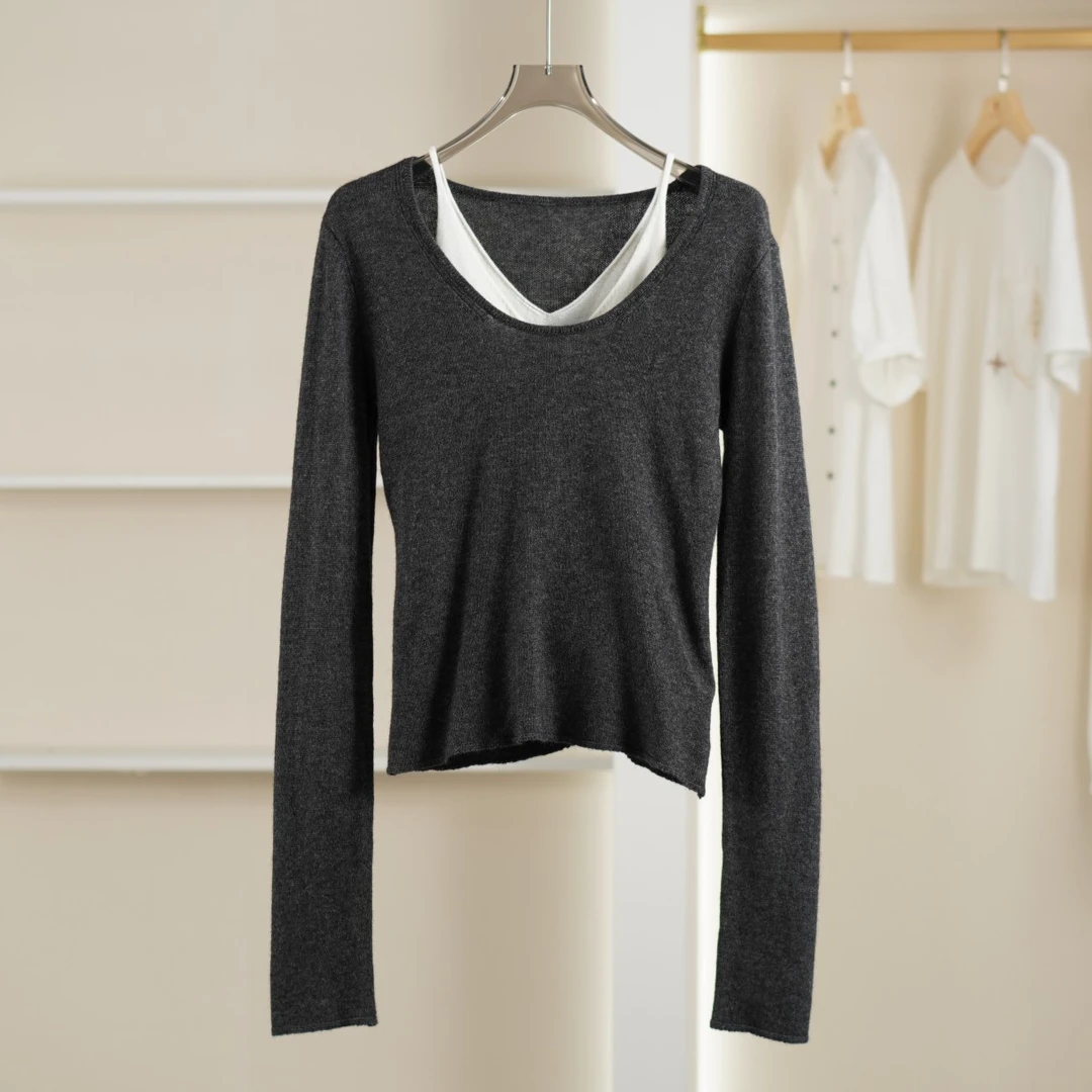 麦迪尚品 5050364春秋针织毛衫两件套品牌撤柜女装