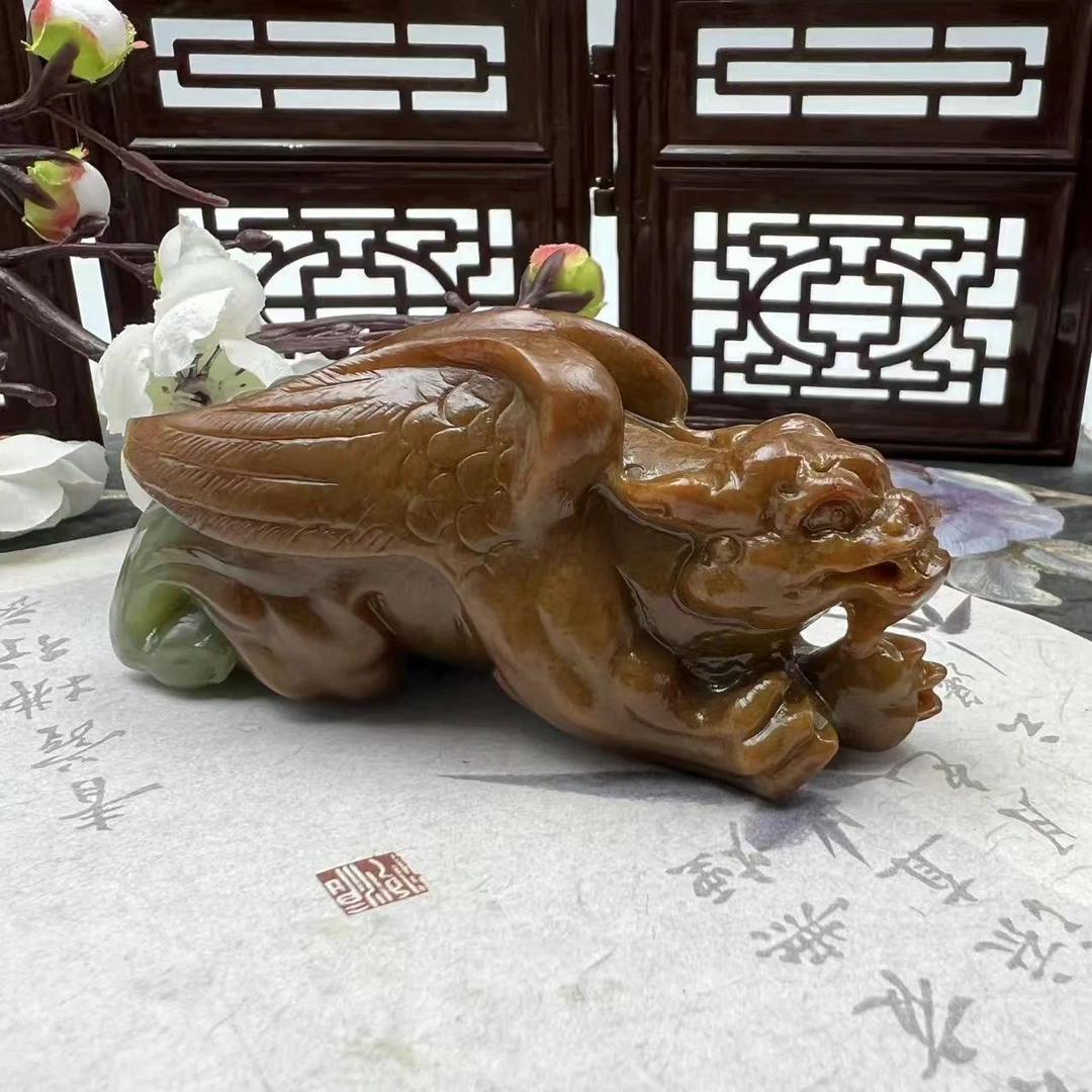 A1593 和田玉手把件 LZ341602541