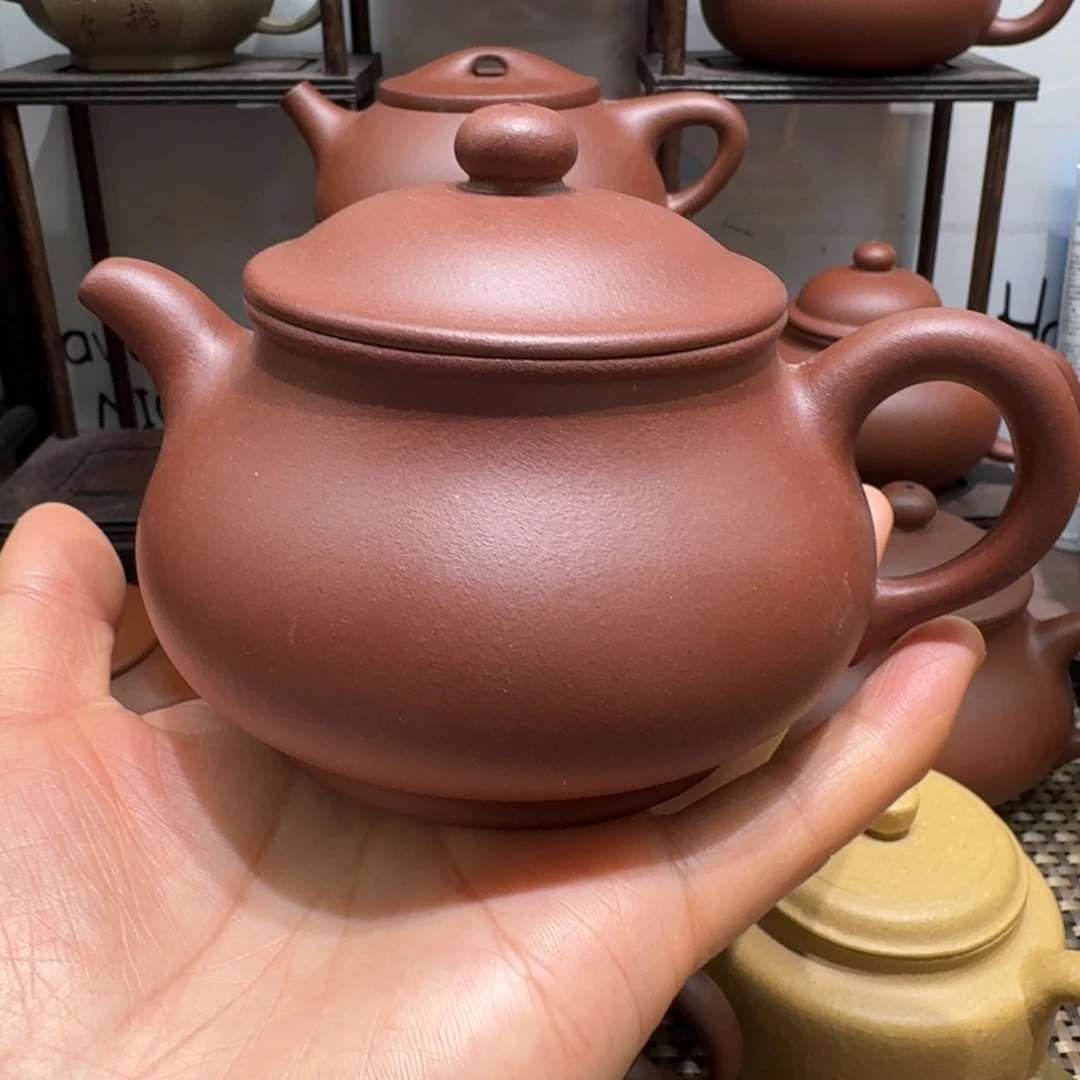 紫砂茶壶紫泥潘壶260cc