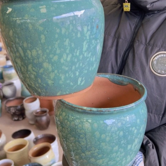 紫砂花盆高21口20————