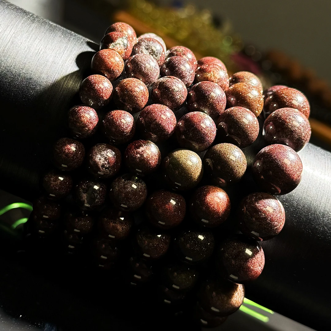 SJ237 满盆红幽灵圆珠单圈手串-多样性发其一