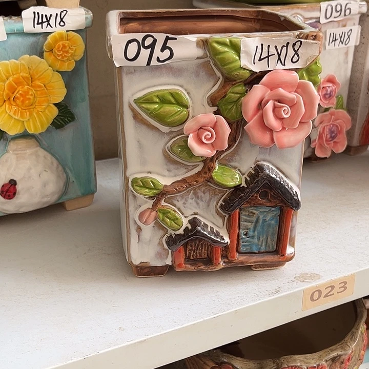 粗陶材质多肉花盆