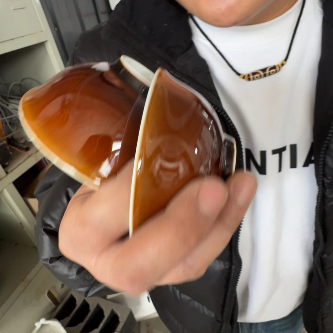 摆件景德镇高温陶瓷颜色釉对杯2个