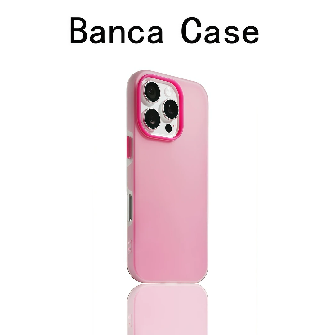 BANCAins半透双层适用iPhone16/15promax果冻肤感手机壳苹果14/13