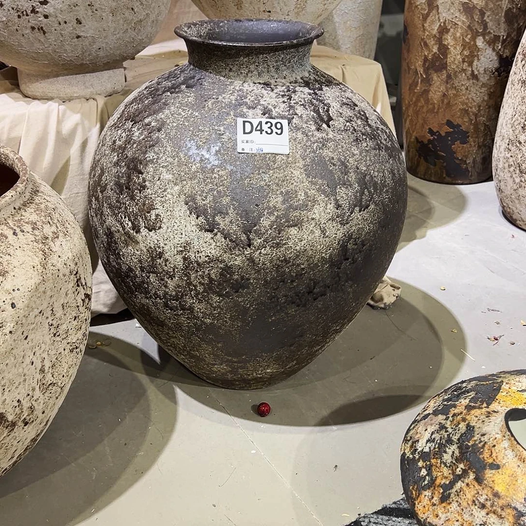 瓶D439高42口12陶瓷花瓶无孔