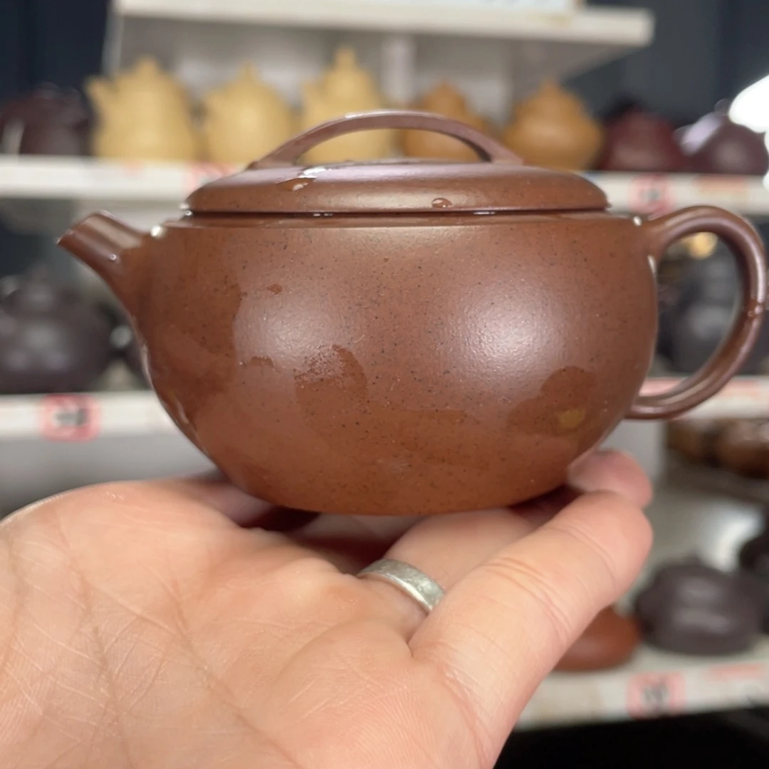 紫砂茶壶紫泥半手工轻薄胎140毫升